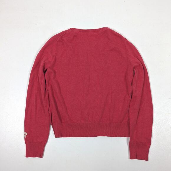 Sundance Cardigan Women's Size XS/S Meadow Crewelwork Salmon Pink Button Down - Picture 3 of 4